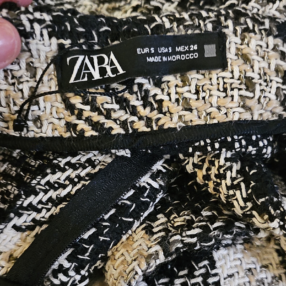 Zara Monochrome Tweed Jacket